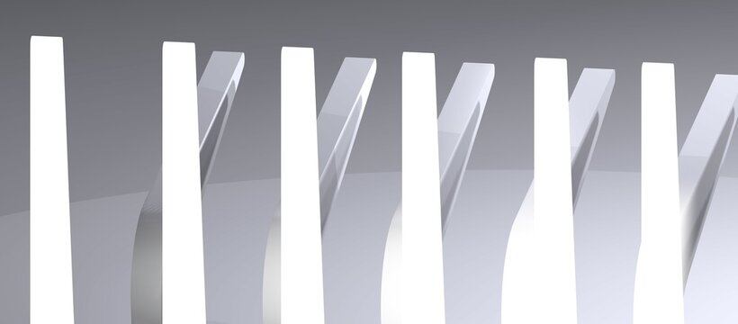 Abstract 3D rendering, futuristic building concept, can also be like machine parts, with a gray color combination, very suitable for design backgrounds.