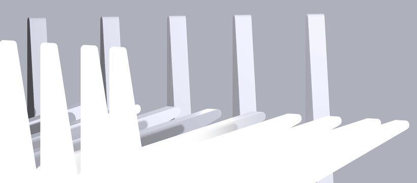 Abstract 3D rendering, futuristic building concept, can also be like machine parts, with a gray color combination, very suitable for design backgrounds.