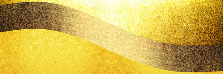 金色の波線のデザインのカード