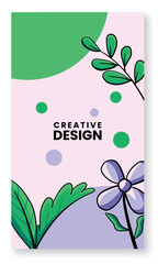 Trendy editable template for social media stories