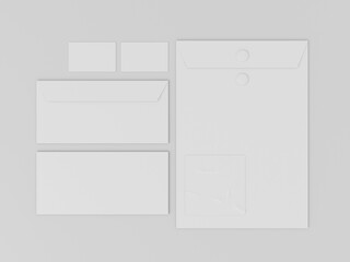 Stationary paper blank mockup