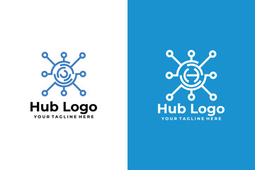Fototapeta na wymiar set of hub logo vector design template