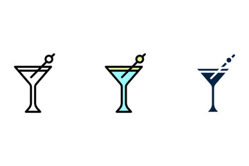 cocktail concept line icon. Simple element illustration. cocktail concept outline symbol design.