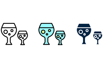 cocktail concept line icon. Simple element illustration. cocktail concept outline symbol design.