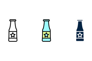 Fototapeta na wymiar Cola bottle concept line icon. Simple element illustration. Cola bottle concept outline symbol design.