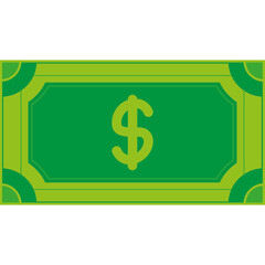 Money note. Vector illustration (front).