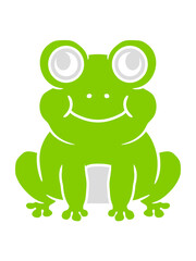 Comic süßer Frosch sitzend 