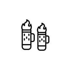 shot cocktail concept line icon. Simple element illustration. shot cocktail concept outline symbol design.