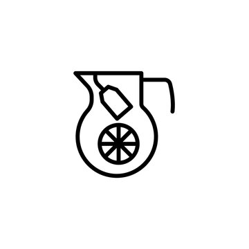 recommend clip art: lemonade pitcher concept line icon. Simple element illustration. lemonade pitcher concept outline symbol design.