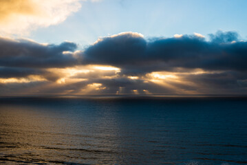 sunset over the ocean 