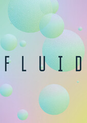 Fluid poster with round shapes