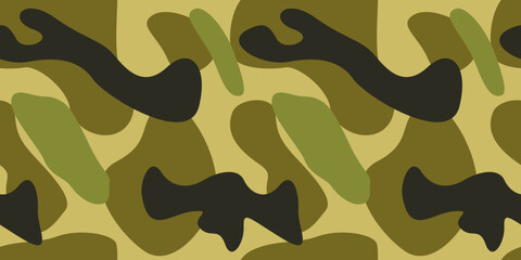 Fototapeta na wymiar Vector graphic of Camouflage seamless pattern background. Fabric textile print template. Seamless Camouflage pattern vector. vector eps10.