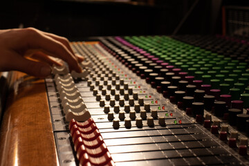 person mixing