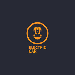 Solar energy car icon. Trendy Solar energy car logo.electric car logo