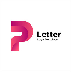 P Letter Logo Design Icon Template