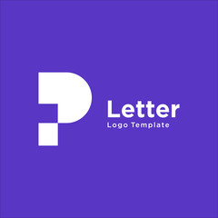 P Letter Logo Design Icon Template