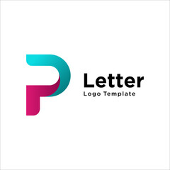 P Letter Logo Design Icon Template