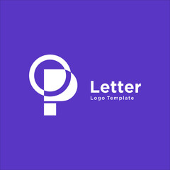 P Letter Logo Design Icon Template