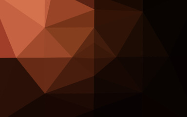 Dark Red vector polygonal background.