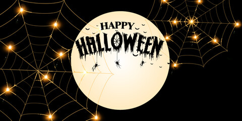 ハロウィン　かぼちゃ　満月　背景 © J BOY