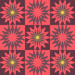 Geometric vector pattern with shapes