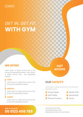 GYM Business flyer ,Gym poster layout, GYM advertising magazine poster flyer, newest trendy creative  multipurpose minimal Flyer.