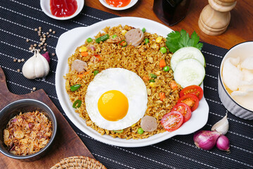 Nasi Goreng Fried Rice Asian Traditional food