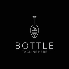Bottle logo design icon tamplate