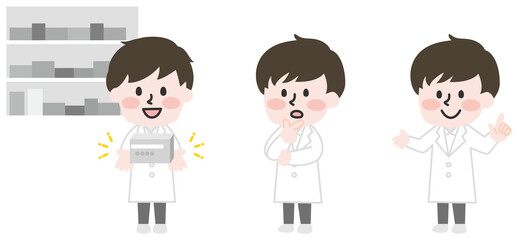 薬局の男性店員