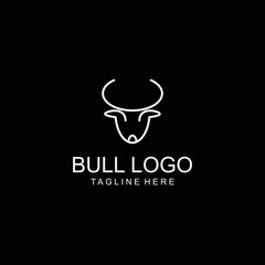 Bull logo design icon template