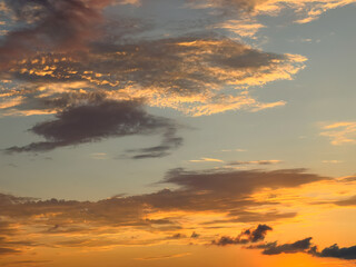 Cloudscape with lovely colors of sunset
