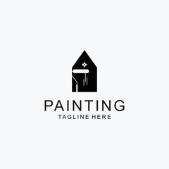Painting logo design icon tamplate