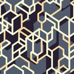 Seamless Pattern Geometric Composition Texture Graphic Vector Design