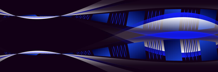 Abstract black, blue and silver background