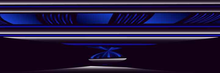 Abstract black, blue and silver background