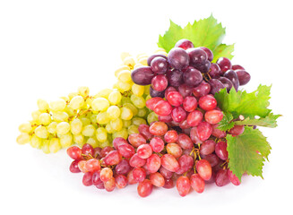 grapes bunch isolated on the white background