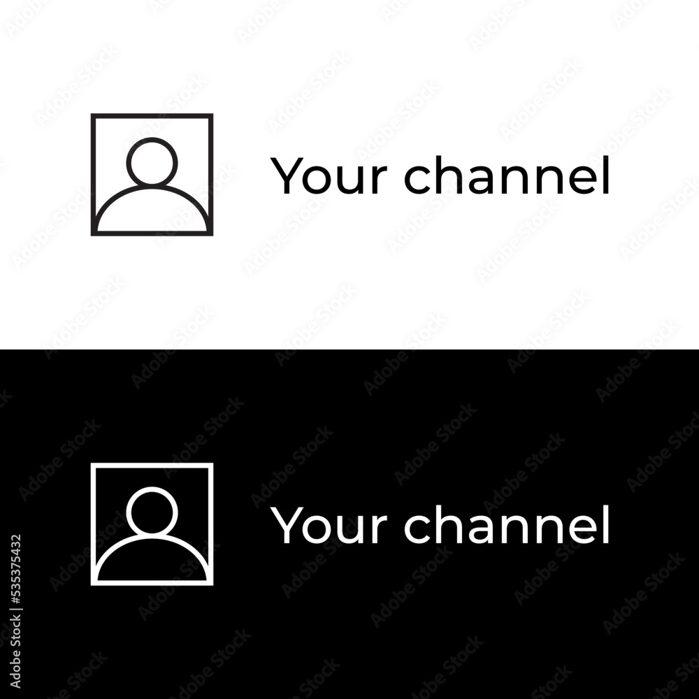 Poster your channel icon vector. streaming video app menu
