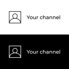 Your channel icon vector. Streaming video app menu