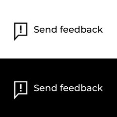 Send feedback menu icon vector in clipart style
