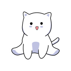 cute cat cartoon design. pet animal vector illustration.