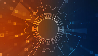 Obraz premium Binary Code Background, Digital Abstract technology background, flowing number one and zero text in binary code format in technology background. Internet Big data Concept