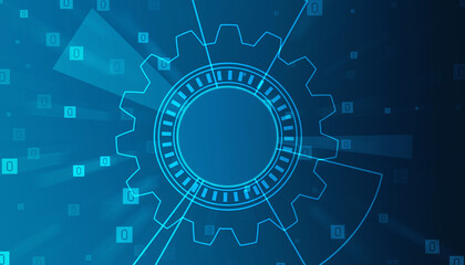 Obraz premium Binary Code Background, Digital Abstract technology background, flowing number one and zero text in binary code format in technology background. Internet Big data Concept