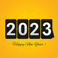 New year 2023 holiday card celebration design
