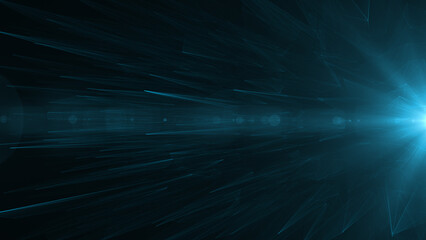 Particle background animation, Futuristic mysterious flowing digital particles wave de-focus...