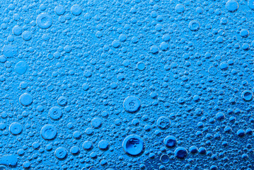 Abstract macro shot of oil drops on water,Water bubbles abstract
