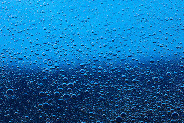 Abstract macro shot of oil drops on water,Water bubbles abstract