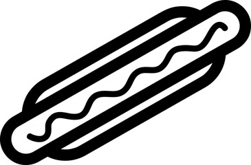 Hot dog line icon. Single high quality symbol of fast food for web design or mobile app..eps