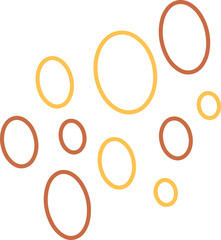 Dots in Autumn Sensation Abstract Organic Shapes Illustration