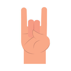 hand rock and roll gesture