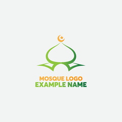 Mosque Logo Template Design Vector, Emblem, Concept Design, Creative Symbol, Icon